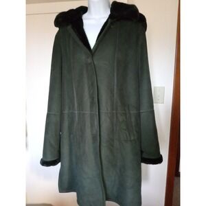 Women's Green Shearling Coat